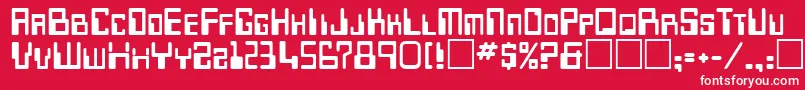 フォントDesoto – 赤い背景に白い文字