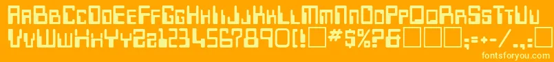 Desoto-fontti – keltaiset fontit oranssilla taustalla
