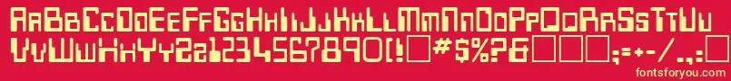 Desoto Font – Yellow Fonts on Red Background