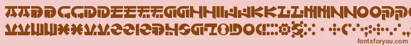 OfMaidsAndMen Font – Brown Fonts on Pink Background