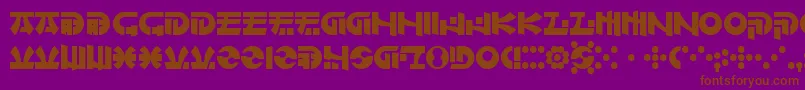 OfMaidsAndMen Font – Brown Fonts on Purple Background