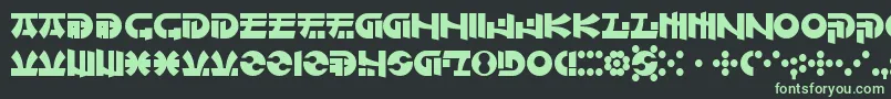 OfMaidsAndMen Font – Green Fonts on Black Background