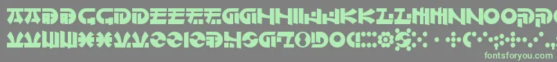 OfMaidsAndMen Font – Green Fonts on Gray Background