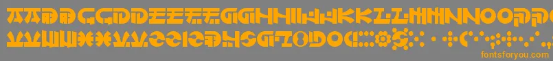 OfMaidsAndMen Font – Orange Fonts on Gray Background