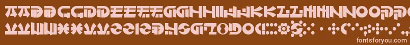 OfMaidsAndMen Font – Pink Fonts on Brown Background