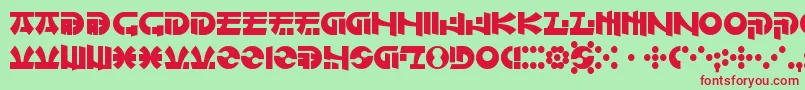 OfMaidsAndMen Font – Red Fonts on Green Background