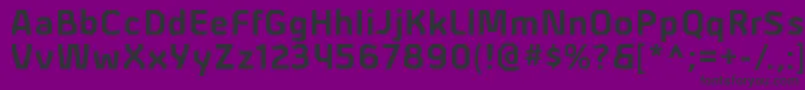 AlphiirgBold-Schriftart – Schwarze Schriften auf violettem Hintergrund