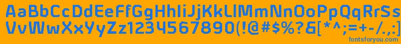 AlphiirgBold Font – Blue Fonts on Orange Background