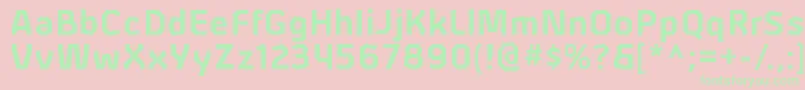AlphiirgBold Font – Green Fonts on Pink Background