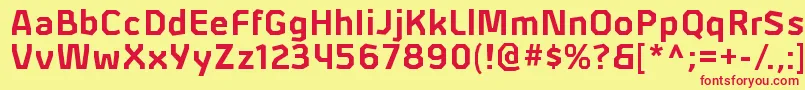 AlphiirgBold Font – Red Fonts on Yellow Background