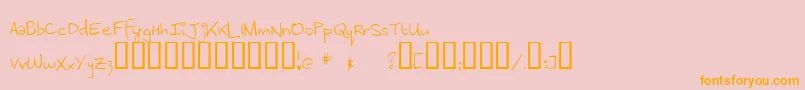 MenrathAntiqua Font – Orange Fonts on Pink Background