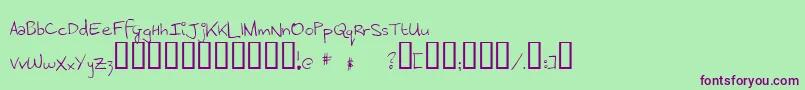 MenrathAntiqua Font – Purple Fonts on Green Background