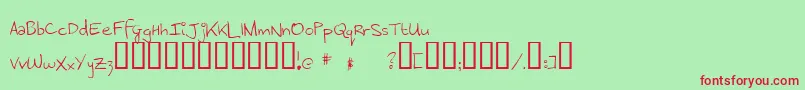 MenrathAntiqua Font – Red Fonts on Green Background