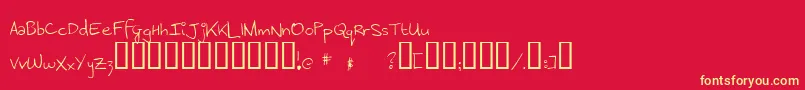 MenrathAntiqua Font – Yellow Fonts on Red Background