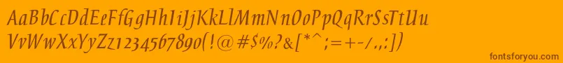 Breezec Font – Brown Fonts on Orange Background