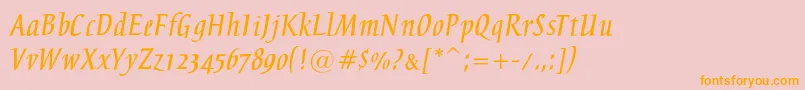 Breezec Font – Orange Fonts on Pink Background