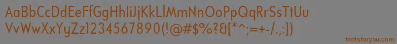 UniversalisadfstdCond-fontti – ruskeat fontit harmaalla taustalla