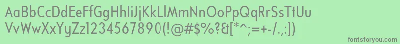Czcionka UniversalisadfstdCond – szare czcionki na zielonym tle