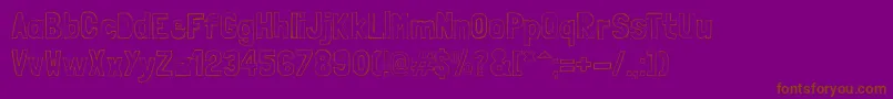 LondrinasketcheRegular-fontti – ruskeat fontit violetilla taustalla