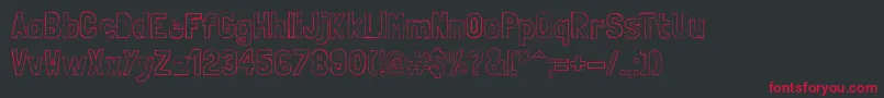 LondrinasketcheRegular Font – Red Fonts on Black Background