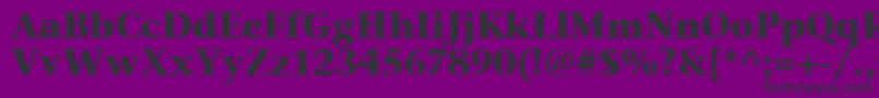 フォントStoneSerifItcTtBold – 紫の背景に黒い文字