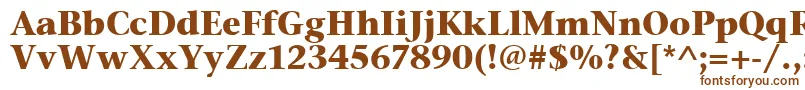 Шрифт StoneSerifItcTtBold – коричневые шрифты на белом фоне