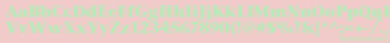 StoneSerifItcTtBold Font – Green Fonts on Pink Background