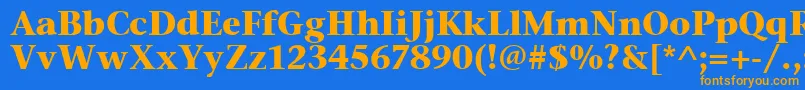 StoneSerifItcTtBold Font – Orange Fonts on Blue Background