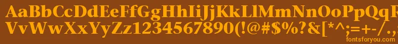 StoneSerifItcTtBold Font – Orange Fonts on Brown Background