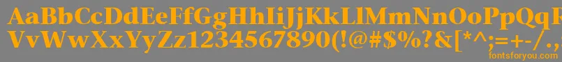 StoneSerifItcTtBold Font – Orange Fonts on Gray Background