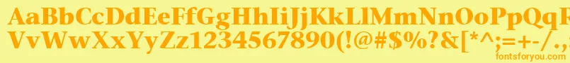 StoneSerifItcTtBold Font – Orange Fonts on Yellow Background