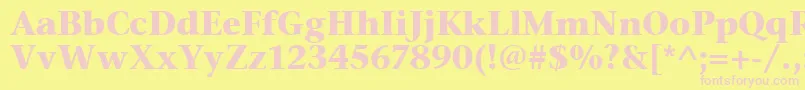 フォントStoneSerifItcTtBold – ピンクのフォント、黄色の背景