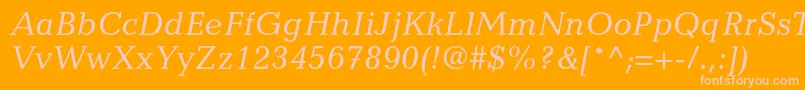 フォントCandidastdItalic – オレンジの背景にピンクのフォント