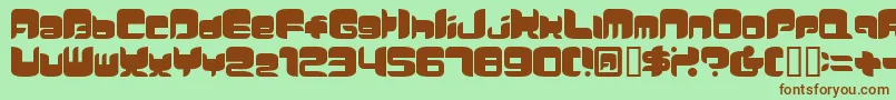 Comicker Font – Brown Fonts on Green Background