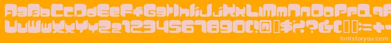 Comicker Font – Pink Fonts on Orange Background