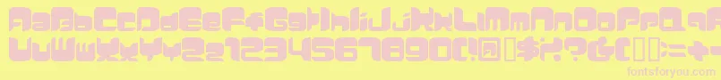 Comicker Font – Pink Fonts on Yellow Background