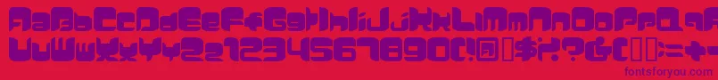 Comicker Font – Purple Fonts on Red Background