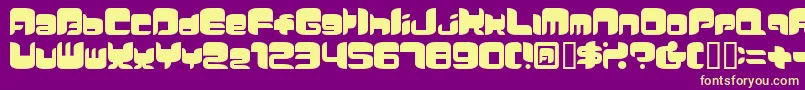 Comicker Font – Yellow Fonts on Purple Background