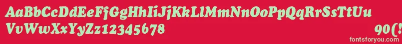 ChaceycndHeavyItalic Font – Green Fonts on Red Background