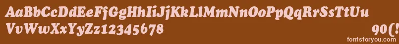 ChaceycndHeavyItalic Font – Pink Fonts on Brown Background