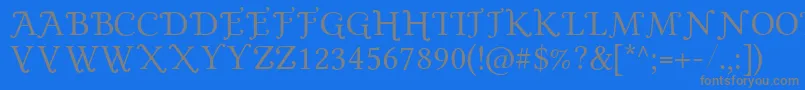 Fonte GoldPlated – fontes cinzas em um fundo azul