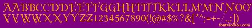 Police GoldPlated – polices orange sur fond violet