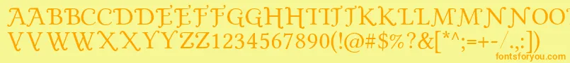 GoldPlated Font – Orange Fonts on Yellow Background
