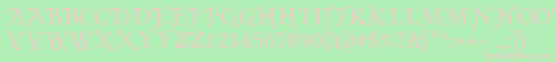 GoldPlated Font – Pink Fonts on Green Background