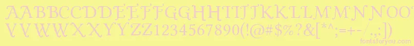 Шрифт GoldPlated – розовые шрифты на жёлтом фоне