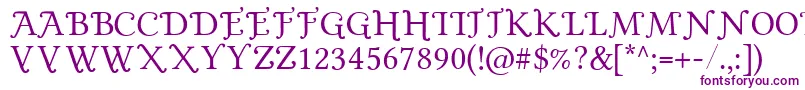 GoldPlated-fontti – violetit fontit
