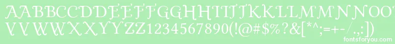 GoldPlated Font – White Fonts on Green Background