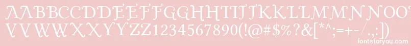 GoldPlated Font – White Fonts on Pink Background