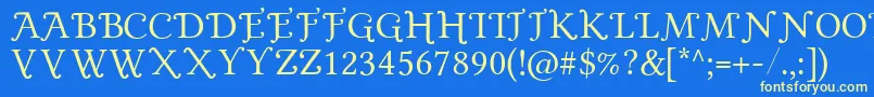 More about GoldPlated Font GoldPlated Font – Yellow Fonts on Blue Background