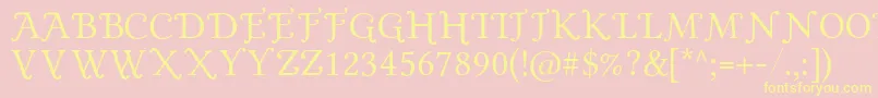 GoldPlated Font – Yellow Fonts on Pink Background